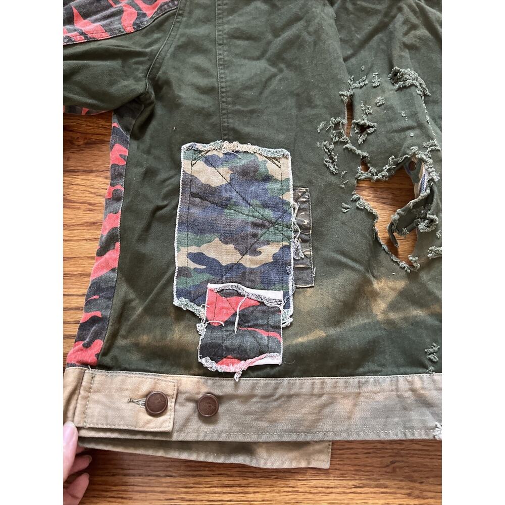 Strivers Row Patchwork Denim Canvas Jacket Biker … - image 11